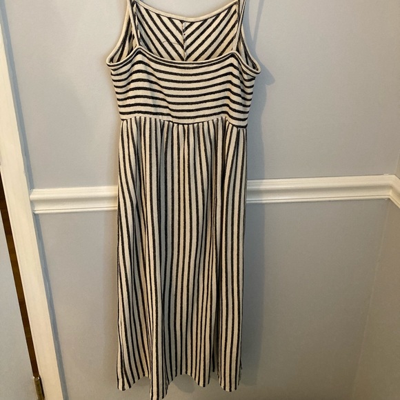 Caution to the Wind Black&White Striped Midi Dress - Picture 5 of 7